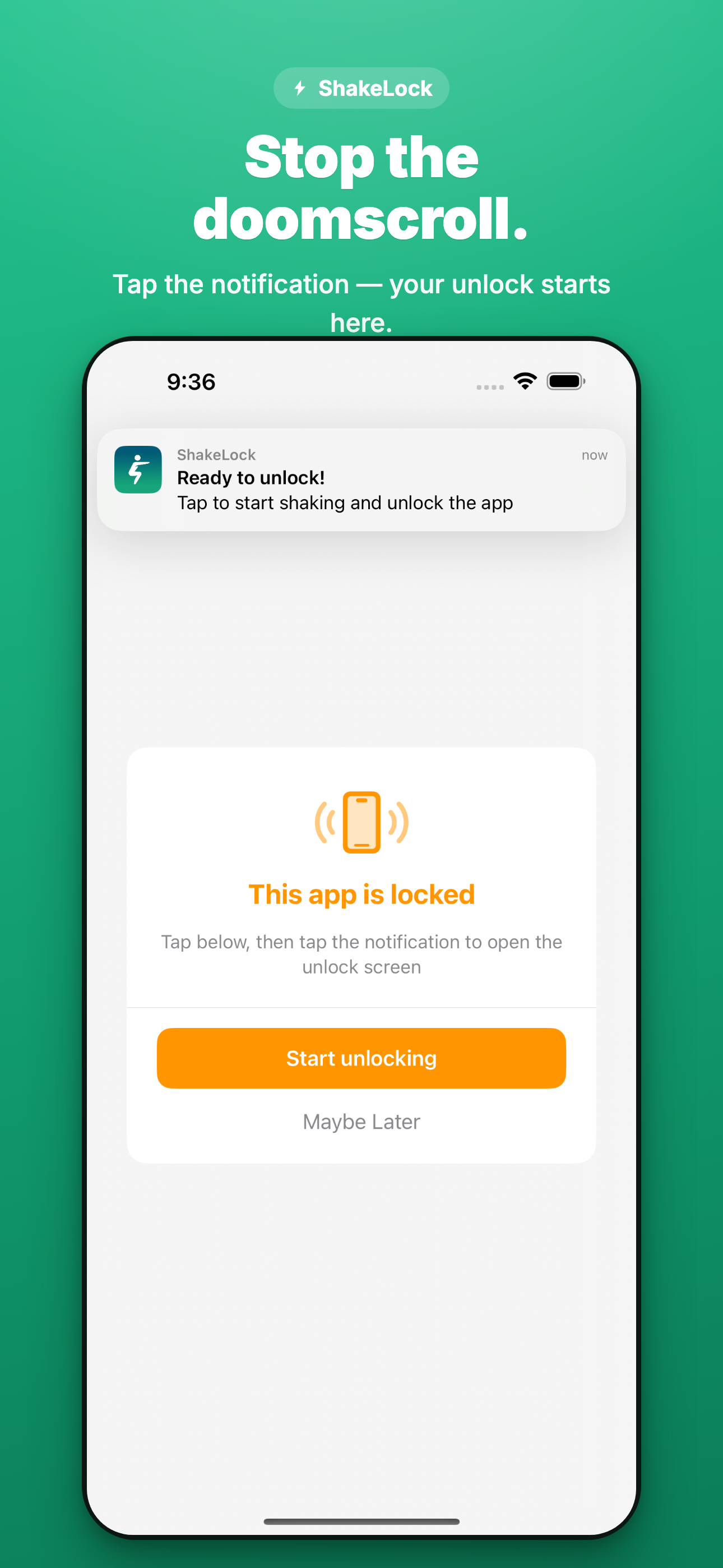 Locked shield and notification